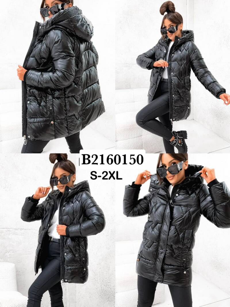 Kurtki damskie zimowe Roz S-2XL, 1 Kolor Paczka 5 szt